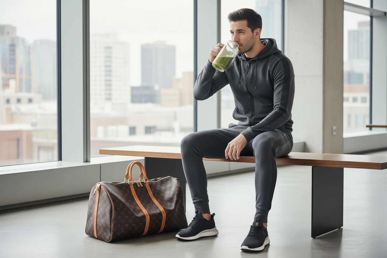 make the matcha in glass bottel